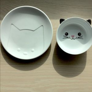 Kitty Plate and Bowl